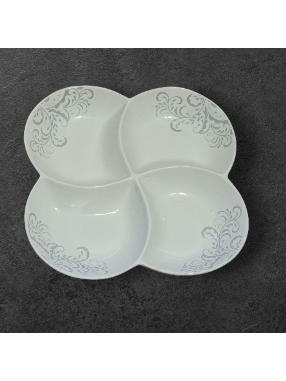 D'LUSSO DESIGNS COUTURE COLLECTION Appetizer Divided plate bowl
